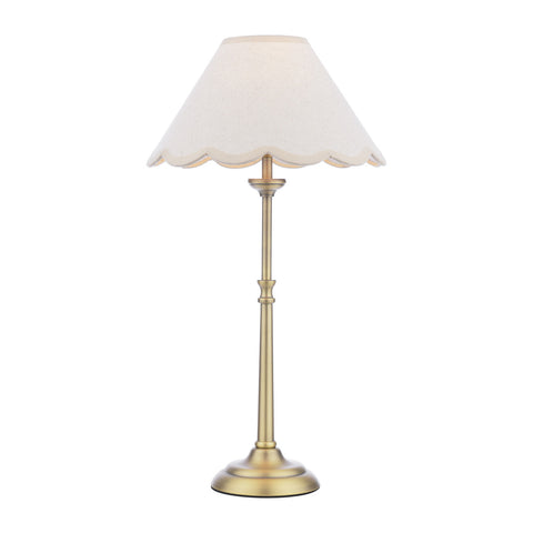 Laura Ashley Cordwell Table Lamp Matt Antique Brass With Shade