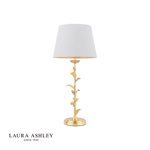 Laura Ashley Halton Floor Lamp Distressed Gold Leaf With Shade