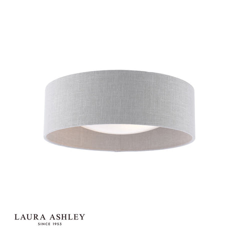 Laura Ashley Bacall 2 Light Flush Natural Shade