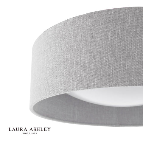 Laura Ashley Bacall 2 Light Flush Natural Shade