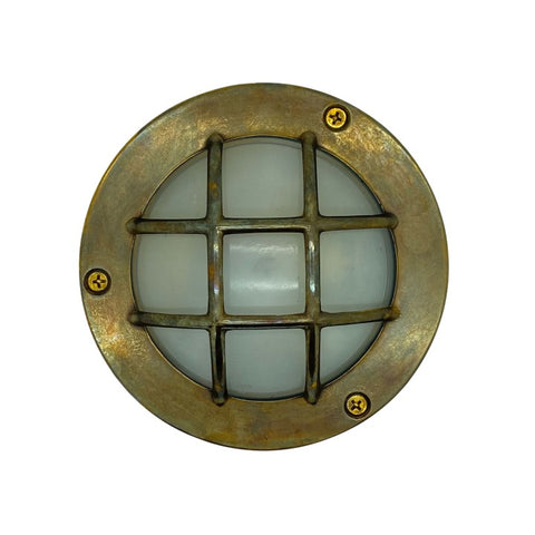 Compact Mini Circular Bulkhead (Antique Brass)