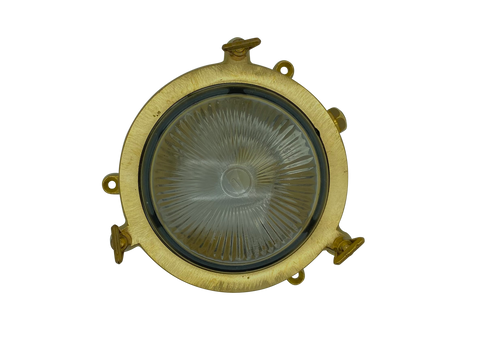 Plain Mini Porthole Bulkhead (Raw Brass)