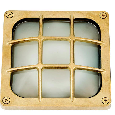 Square Bulkhead (Raw Brass)