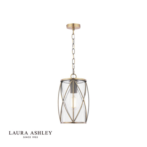 Laura Ashley Beckworth Ceiling Lantern Antique Brass and Glass