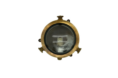 Plain Mini Porthole Bulkhead (Antique Brass)