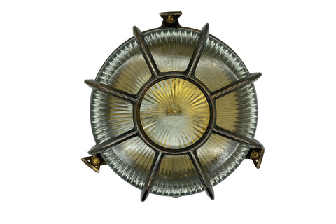 Extra Large Radial Porthole Bulkhead (Antique Brass)