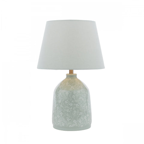 Laura Ashley Campion Table Lamp Blue Ceramic With Shade