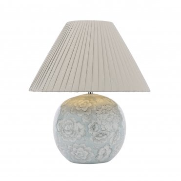 Laura Ashley Montford Table Lamp Blue Ceramic With Shade