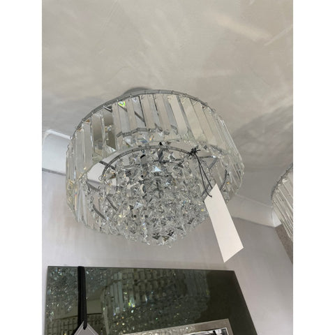 Laura Ashley Vienna 3 Light Semi-Flush Polished Chrome and Crystal